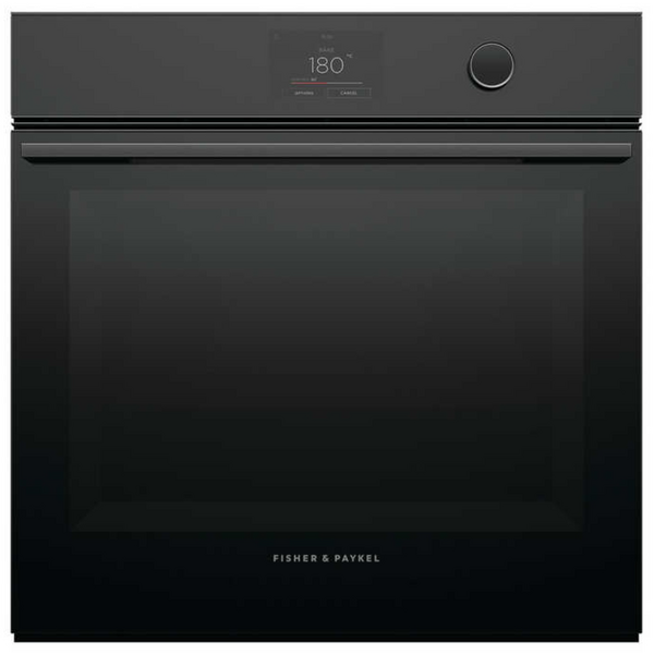 Fisher & Paykel Series 9 60cm Minimal Pyrolytic Built-in Oven Black Glass OB60SMPTDB1
