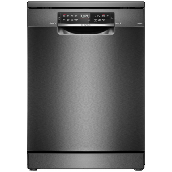 Bosch 60cm Series 6 Freestanding Black Inox Dishwasher SMS6HCB01A