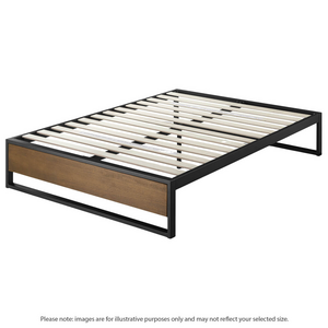 Zinus Double 35cm Ironline Bed Base Wood and Metal AU-IRPF-14D