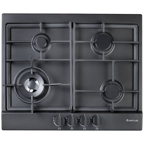 Artusi 60cm Natural Gas Cooktop Matte Black AGH65MB