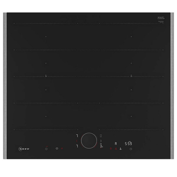 NEFF 60cm N 90 Flex Induction Cooktop with Flex Design Metallic Silver T66YYY4C0H-MS