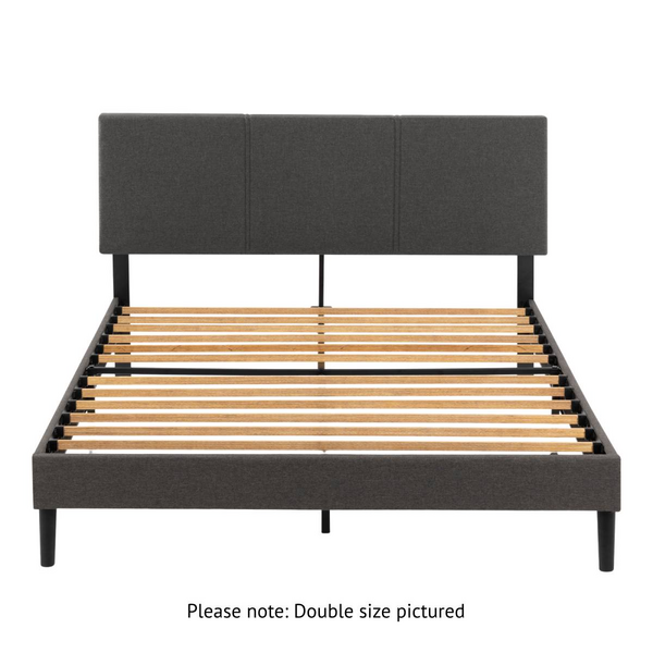 Zinus Double Cambril Bed Frame Fabric Bed Base Upholstered Dark Grey AU-FPPBC1-38D