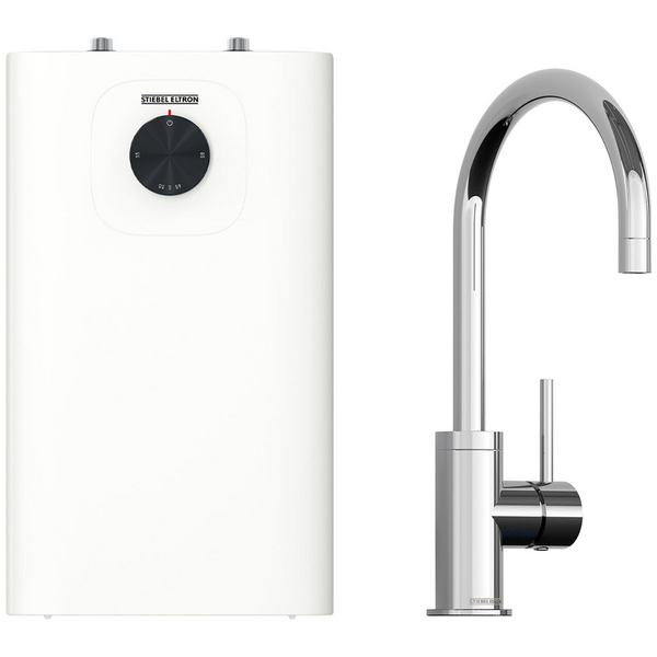 Stiebel Eltron SNU 10 PLUS with Gooseneck Chrome Mixer 208193