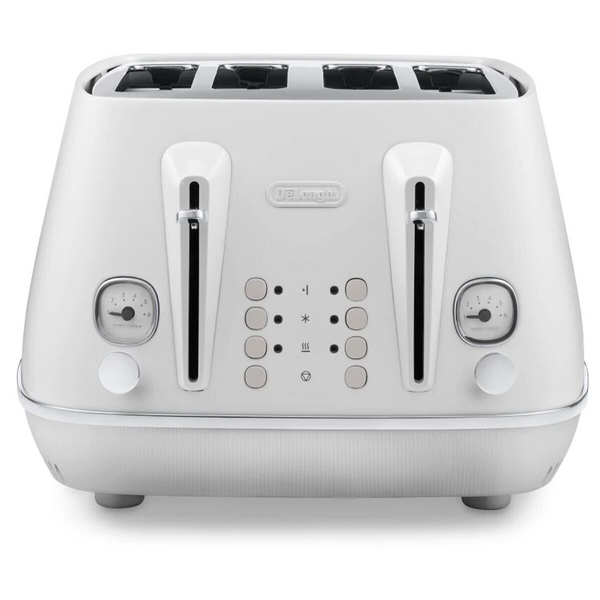 Delonghi Distinta Moments Four Slice Toaster Sunshine White CTIN4003W