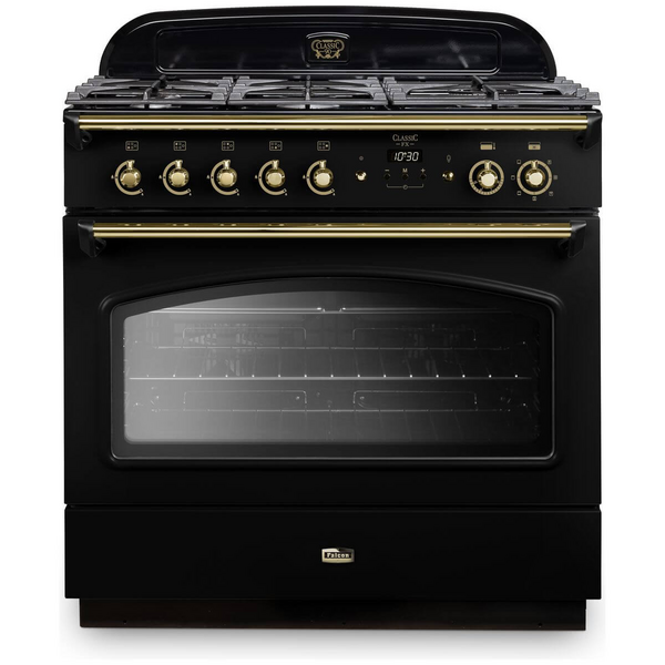 Falcon 90cm Classic FX Black Dual Fuel Freestanding Oven CLA90FXDFBL-BR