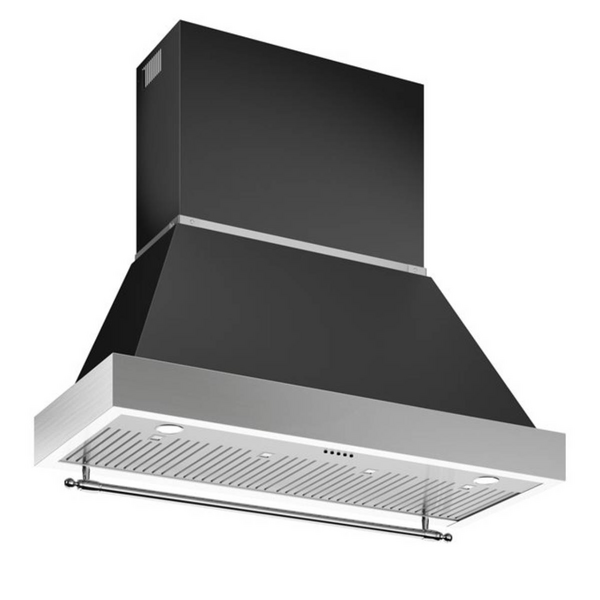 Bertazzoni Heritage Series 120 cm Wall Mount Rangehood Nero Matte K120HERTX-KC48HERTNE