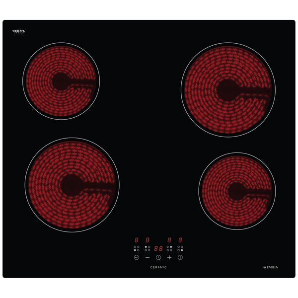 Emilia 60cm 4 Zone Ceramic Cooktop EMCER64FIT