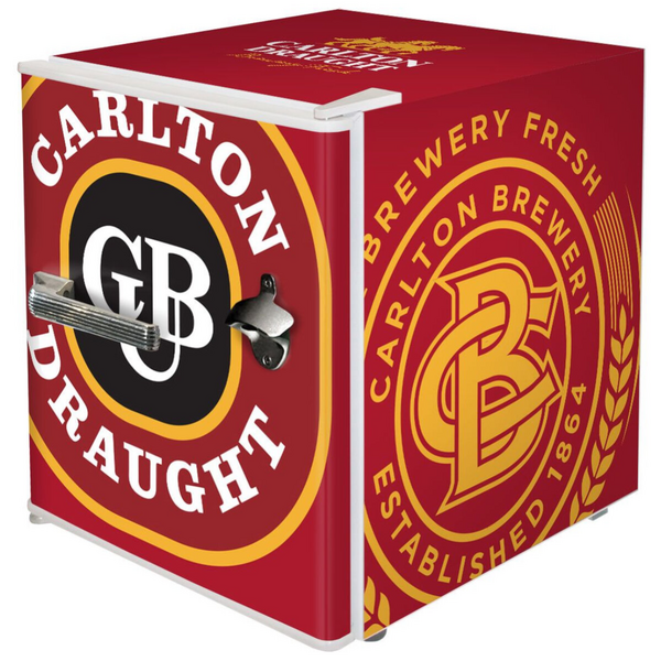 Schmick 46L Carlton Draught Branded Retro Style Mini Fridge BC46W-DRAUGHT-V1