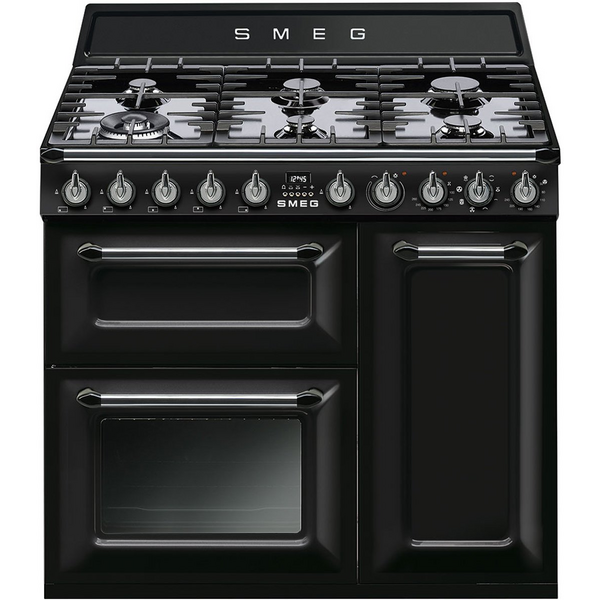 Smeg 90cm Victoria Aesthetic Freestanding Dual Fuel Oven/Stove TRA93B TRA93BL