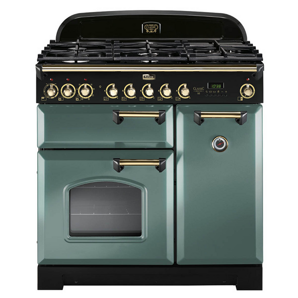 Falcon 90cm Classic Deluxe Mineral Green Dual Fuel Freestanding Oven CDL90DFMGBR