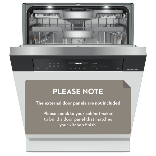 Miele Semi-Integrated XXL Dishwasher with AutoDos - Obsidian Black Fascia G7719SCIXXLOBSW