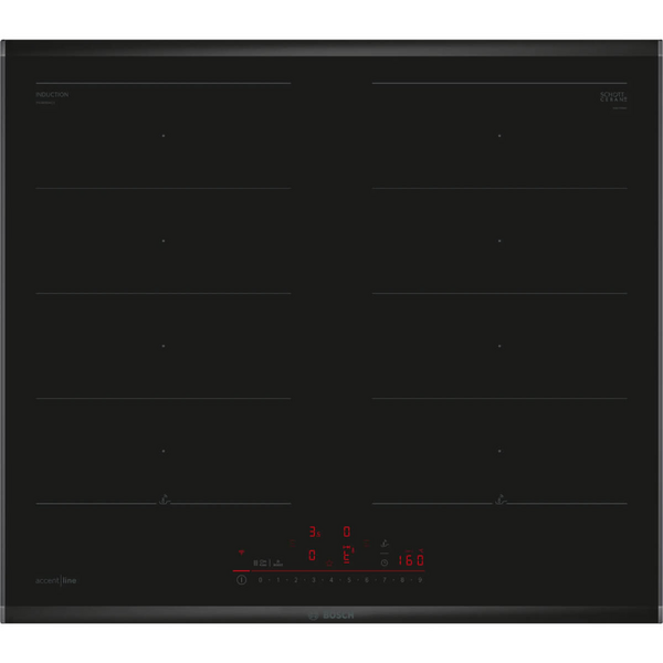 Bosch 60cm Series 6 Accentline Flex Induction Cooktop Black PXX695HC1E