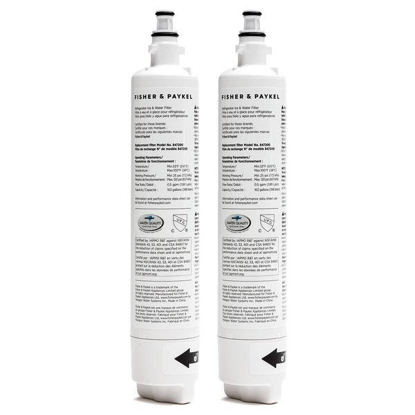 Fisher & Paykel Replacement Refrigerator Water Filter Twin Pack 847200-2PK