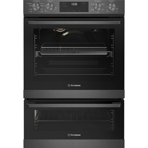Westinghouse 60cm Multi-Function Double Oven Dark Stainless Steel WVE6526DD