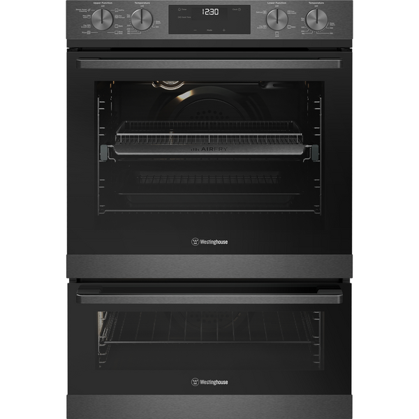 Westinghouse 60cm Multi-Function Double Oven Dark Stainless Steel WVE6526DD