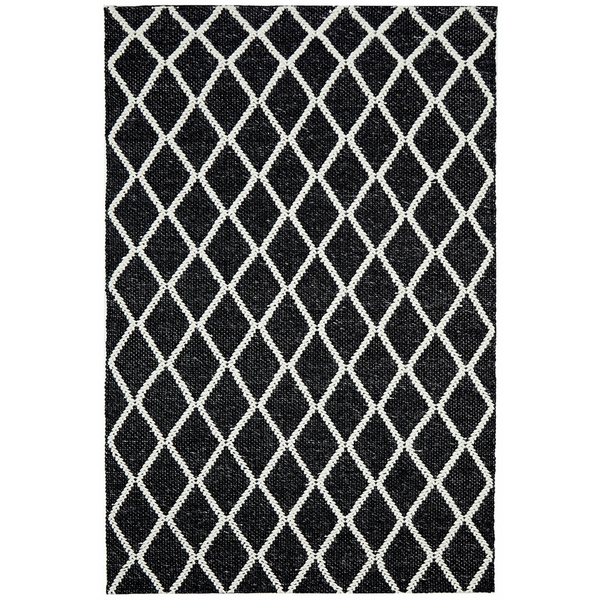 Rug Culture Huxley Medium Black & Off White Rug 225X155CM - HU-BLK ...