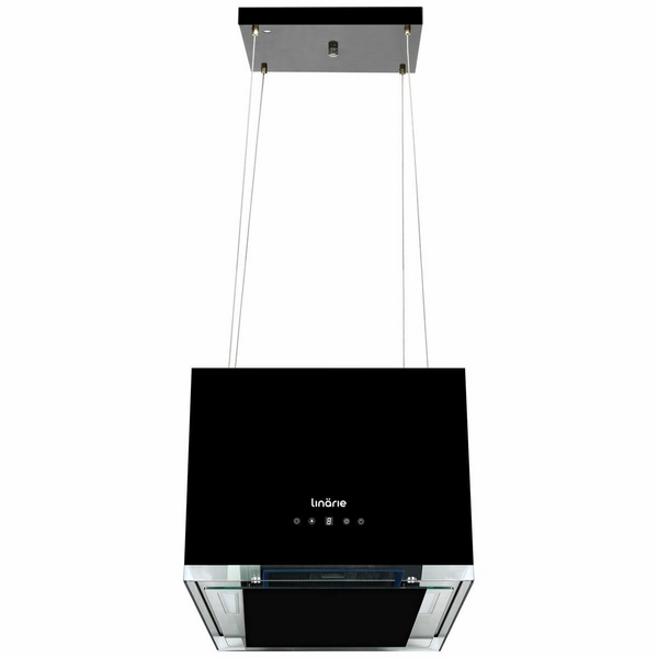 Linarie 50cm Island Rangehood Black RAHID50BG