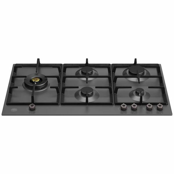 Bertazzoni 90cm Professional Series Natural Gas Matte Black Cooktop P905LPRONE