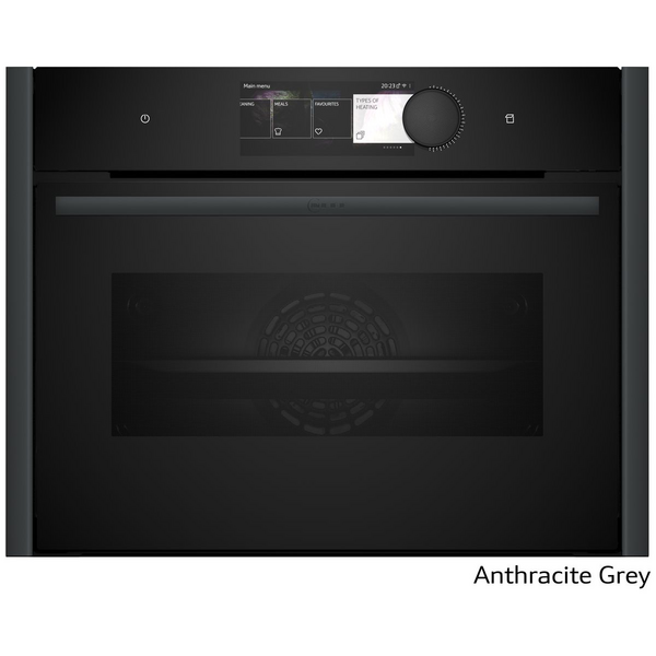 NEFF Flex Design 45cm Compact Oven with FullSteam Anthracite Grey C29FY5CY0-AG