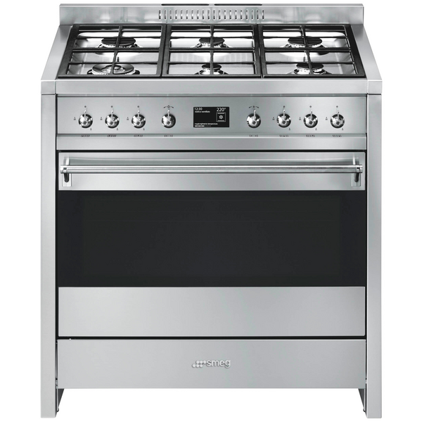 Smeg 90cm Classic Aesthetic Dual Fuel Freestanding Oven A11XPY-9