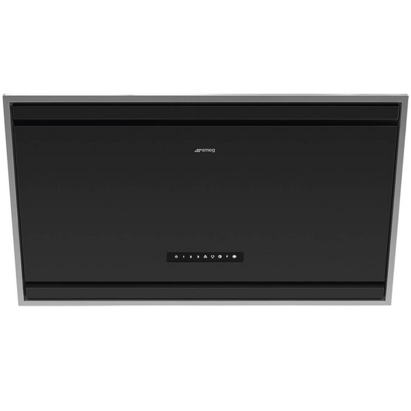 Smeg 90cm Angled Wall Mount Matte Black Rangehood KV394MB