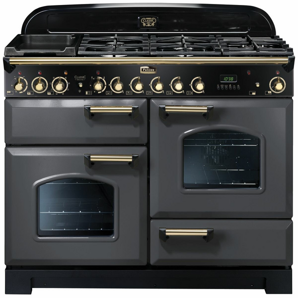 Falcon 110cm Classic Deluxe Slate Dual Fuel Freestanding Oven CDL110DFSL-BR