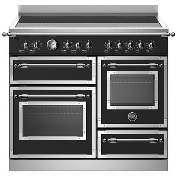 Bertazzoni 100cm Nero Heritage Series Induction Freestanding Oven HER105I3ENET