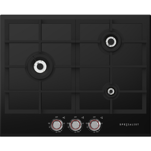 Spezialist 64cm Vitro Ceramic 3 Burner Gas Cooktop S30643VCLPG