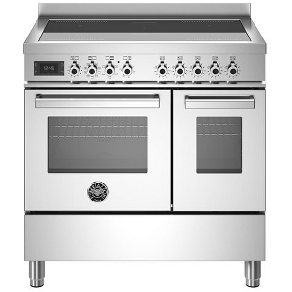 Bertazzoni Professional Series 90cm 5-Zone Induction Cooktop with Electric Double Oven Cooker Stainless Steel PRO95I2EXT