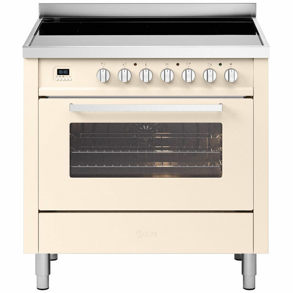 Freestanding cooker with induction hob outlet