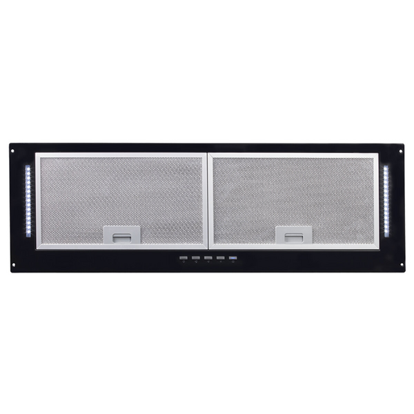 Artusi 90cm Matte Black Concealed Undermount Rangehood AUM90B