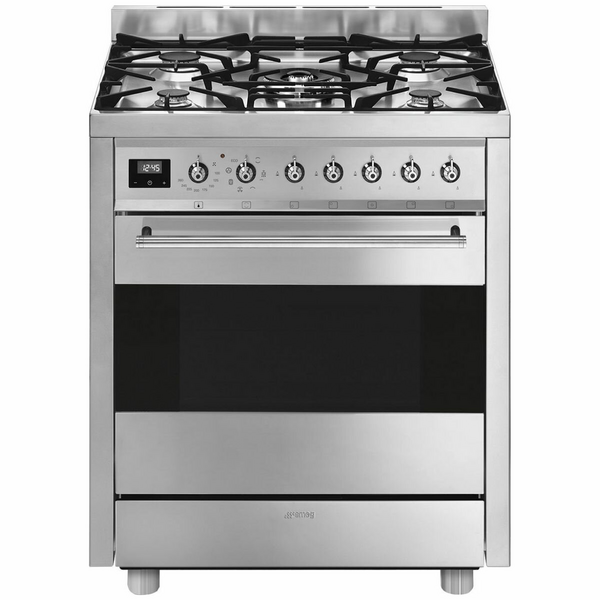 Smeg 70cm Dual Fuel Freestanding Oven Stainless Steel CS7GMXA