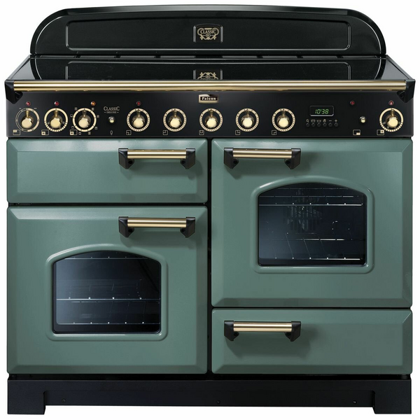 Falcon 110cm Mineral Green Induction Classic Deluxe Freestanding Oven CDL110EIMGBR