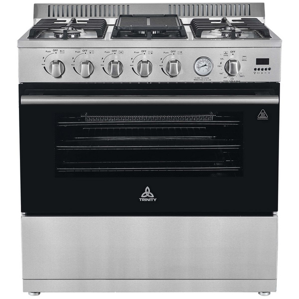 Trinity 90 cm Freestanding Natural Gas Oven/Gas Cooktop with Gas Grill TRFSGO901