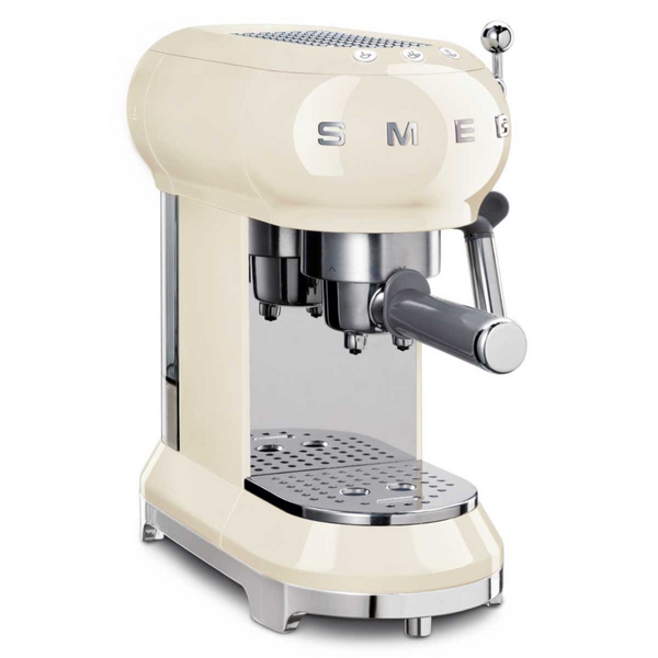 Smeg Cream 50s Retro Style Espresso Coffee Machine ECF01CRAU Andoo - Main Image