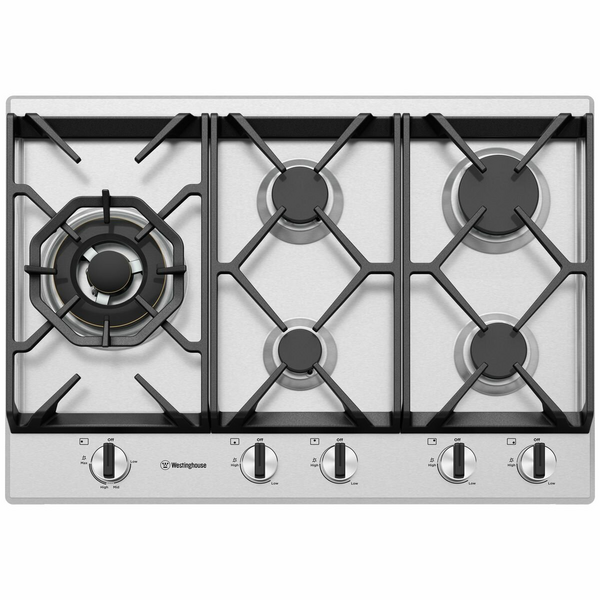 Westinghouse 75cm 5 Burner Stainless Steel Gas Cooktop WHG758SC