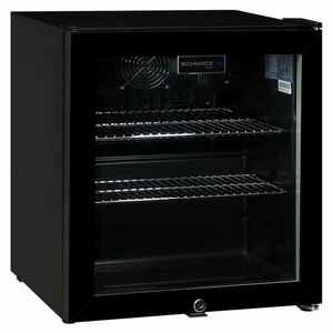 Schmick Glass Door Mini Bar Fridge With Lock Black HUS-SC50AB