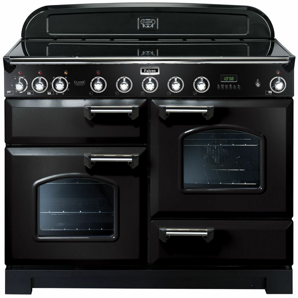 Falcon 110cm Classic Deluxe Freestanding Induction Oven/Stove Black and Chrome CDL110EIBLCH