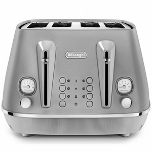 Delonghi Distinta Perla Four Slice Toaster Silver CTIN4003S