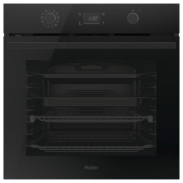 Haier 60cm 500 Series Pyrolytic Oven with Air Fry Black HWO60S12EPB5