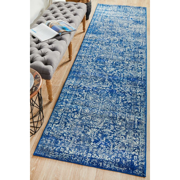 Rug Culture Evoke Medium Navy Rug 300X80CM - EVO-253-NAVY-300X80 | Andoo