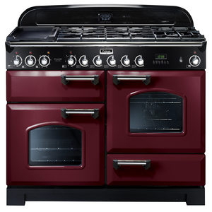 Falcon 110cm Classic Deluxe Freestanding Dual Fuel Oven/Stove Cranberry and Chrome CDL110DFCY-CH