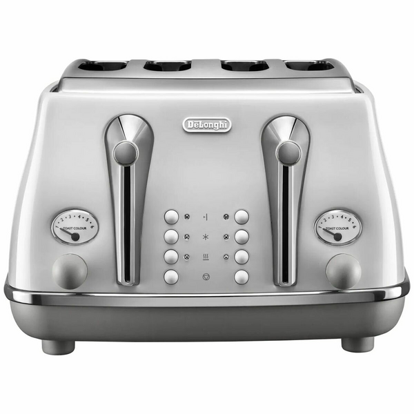 Delonghi Icona Capitals Four Slice Toaster Sydney White CTOC4003W