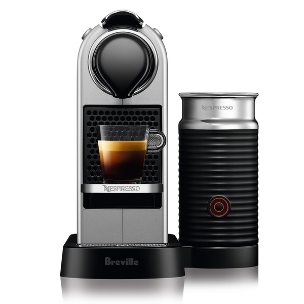 Breville CitiZ Nespresso Coffee Machine with Aeroccino3 Milk Frother BEC660SIL