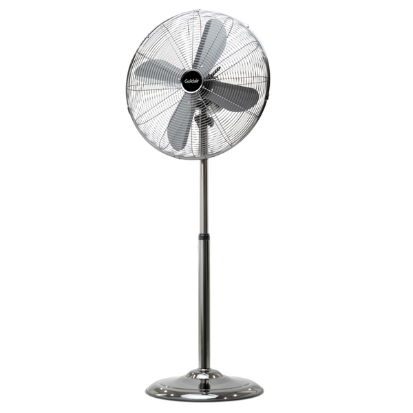 Goldair 45cm Pedestal Fan Black Chrome GCPF265