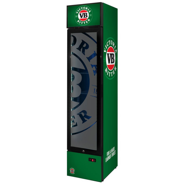 Schmick 160L VB Branded Skinny Upright Bar Fridge SS-P160-VB-V1