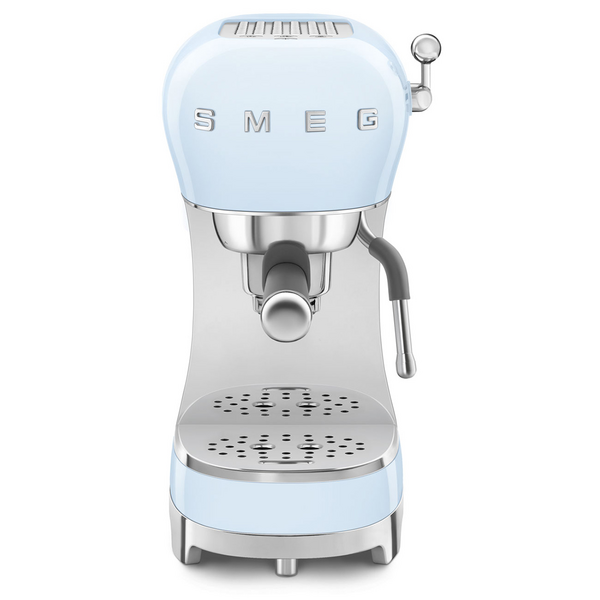 Smeg 50s Style Espresso Coffee Machine Pastel Blue ECF02PBAU