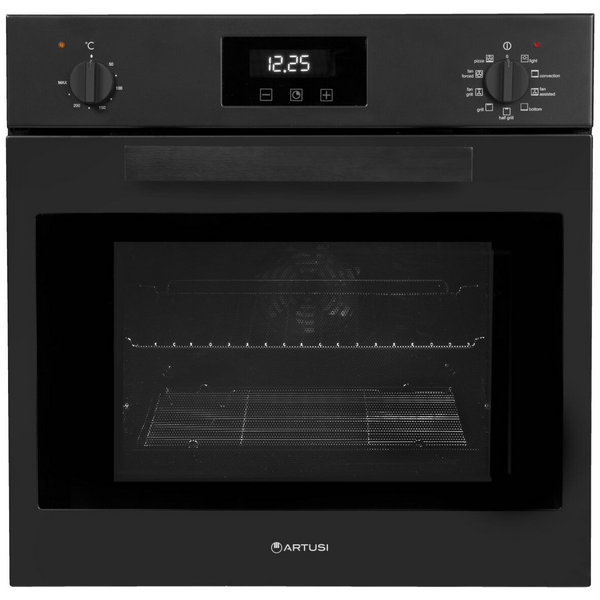 Artusi 60cm Matte Black Multifunction Electric Oven AO6100MB