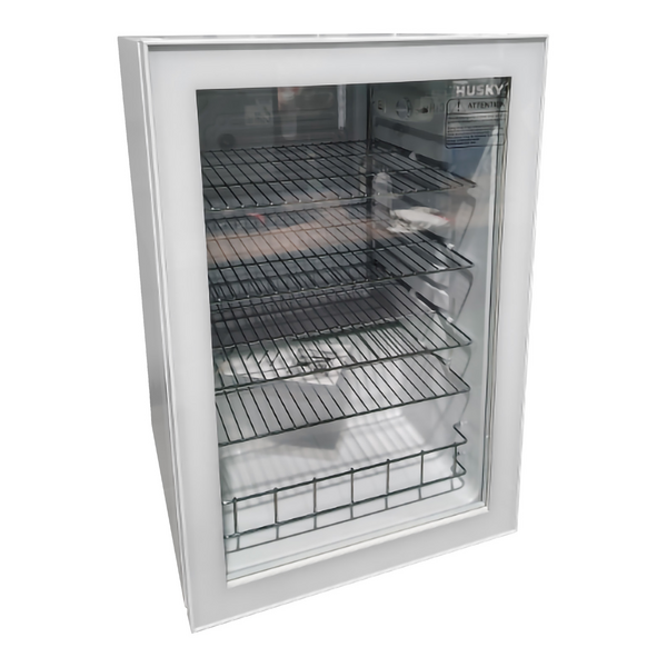 Husky 130L Glass Door Bar Fridge White HUS130CNWH