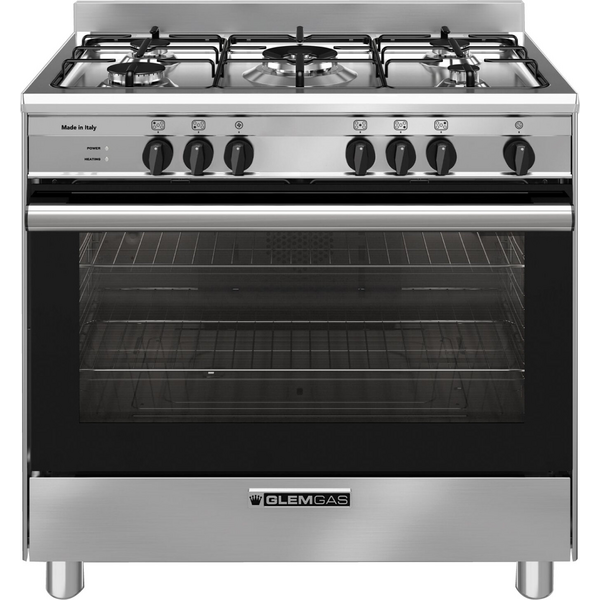Glem Gas Glem 90cm Dual Fuel Freestanding Oven Stainless Steel GB965GE